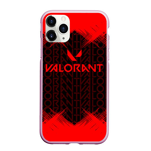 Чехол iPhone 11 Pro матовый Valorant / 3D-Розовый – фото 1