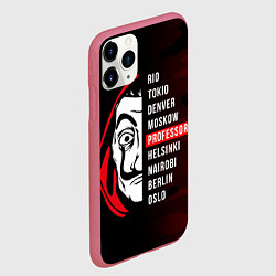 Чехол iPhone 11 Pro матовый La Casa de Papel Z, цвет: 3D-малиновый — фото 2