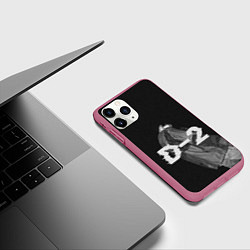 Чехол iPhone 11 Pro матовый Agust D D-2 by BTS, цвет: 3D-малиновый — фото 2