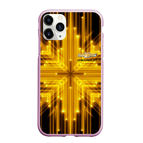 Чехол iPhone 11 Pro матовый CHEVROLET / 3D-Розовый – фото 1