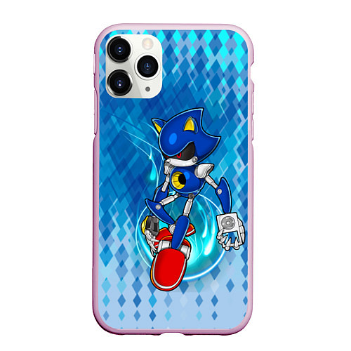 Чехол iPhone 11 Pro матовый Metal Sonic / 3D-Розовый – фото 1