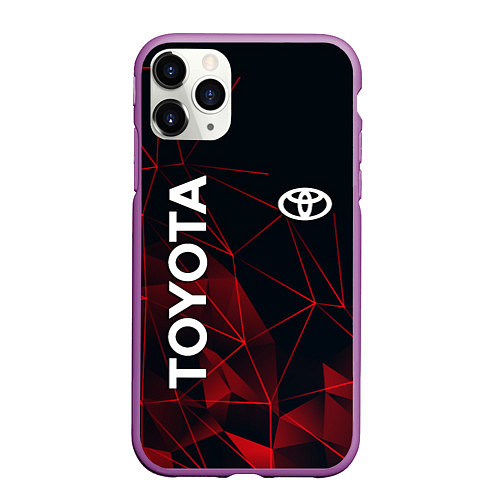 Чехол iPhone 11 Pro матовый TOYOTA / 3D-Фиолетовый – фото 1