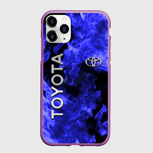 Чехол iPhone 11 Pro матовый TOYOTA / 3D-Фиолетовый – фото 1