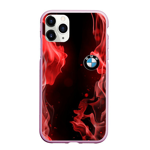 Чехол iPhone 11 Pro матовый BMW / 3D-Розовый – фото 1