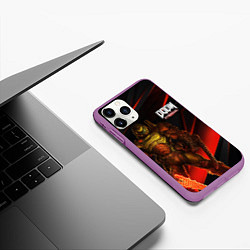 Чехол iPhone 11 Pro матовый DOOM ETERNAL, цвет: 3D-фиолетовый — фото 2