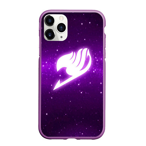 Чехол iPhone 11 Pro матовый Fairy Tail / 3D-Фиолетовый – фото 1