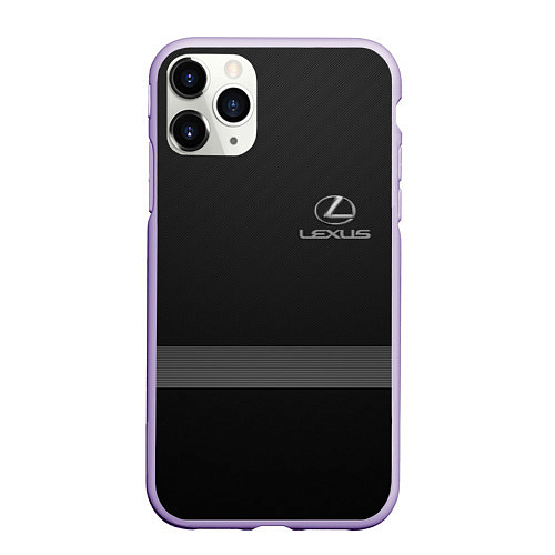 Чехол iPhone 11 Pro матовый LEXUS / 3D-Светло-сиреневый – фото 1