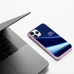 Чехол iPhone 11 Pro матовый SUBARU, цвет: 3D-розовый — фото 2