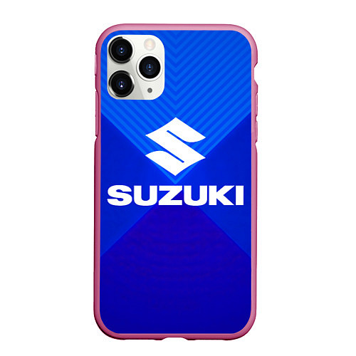 Чехол iPhone 11 Pro матовый SUZUKI / 3D-Малиновый – фото 1