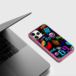 Чехол iPhone 11 Pro матовый 6IX9INE, цвет: 3D-малиновый — фото 2