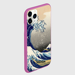 Чехол iPhone 11 Pro матовый ЯПОНСКАЯ КАРТИНА, цвет: 3D-фиолетовый — фото 2