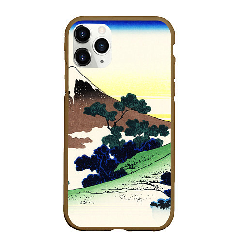 Чехол iPhone 11 Pro матовый ЯПОНИЯ / 3D-Коричневый – фото 1