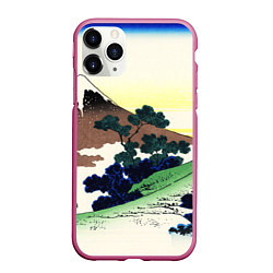Чехол iPhone 11 Pro матовый ЯПОНИЯ, цвет: 3D-малиновый