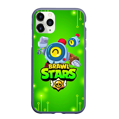 Чехол iPhone 11 Pro матовый BRAWL STARS NANI / 3D-Серый – фото 1