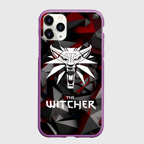 Чехол iPhone 11 Pro матовый The Witcher / 3D-Фиолетовый – фото 1