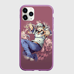 Чехол iPhone 11 Pro матовый JoJo, цвет: 3D-фиолетовый