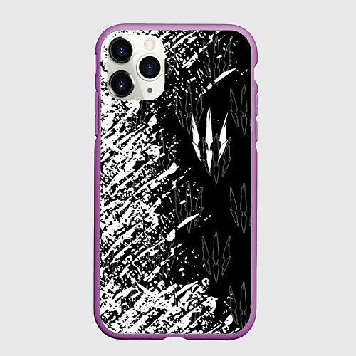 Чехол iPhone 11 Pro матовый The Witcher / 3D-Фиолетовый – фото 1