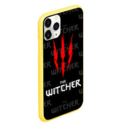 Чехол iPhone 11 Pro матовый The Witcher, цвет: 3D-желтый — фото 2