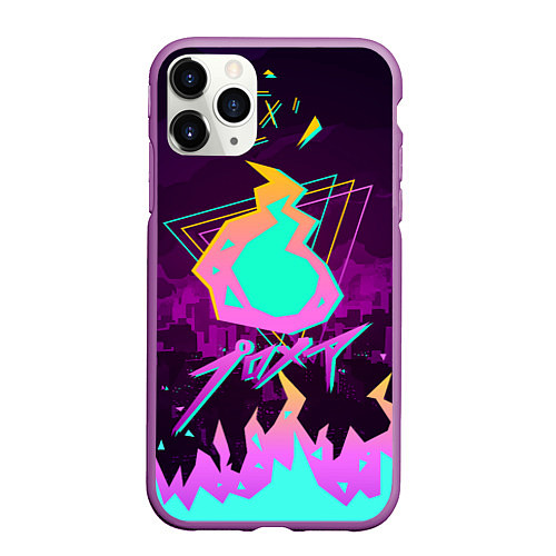 Чехол iPhone 11 Pro матовый PROMARE / 3D-Фиолетовый – фото 1