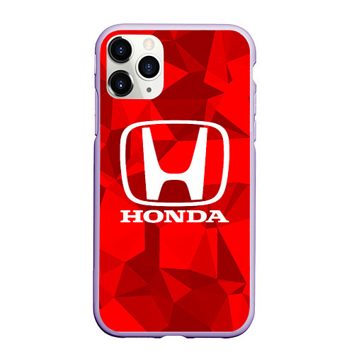 Чехол iPhone 11 Pro матовый HONDA / 3D-Светло-сиреневый – фото 1