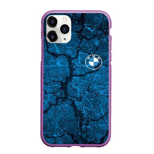 Чехол iPhone 11 Pro матовый BMW / 3D-Фиолетовый – фото 1