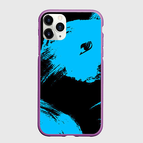 Чехол iPhone 11 Pro матовый Fairy Tail / 3D-Фиолетовый – фото 1