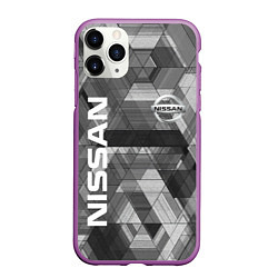 Чехол iPhone 11 Pro матовый NISSAN, цвет: 3D-фиолетовый