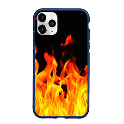 Чехол iPhone 11 Pro матовый ОГНЕННЫЙ, цвет: 3D-тёмно-синий