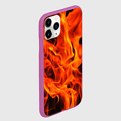 Чехол iPhone 11 Pro матовый ОГОНЬ, цвет: 3D-фиолетовый — фото 2
