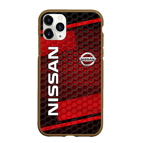 Чехол iPhone 11 Pro матовый NISSAN / 3D-Коричневый – фото 1