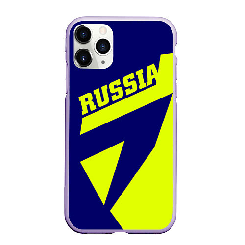 Чехол iPhone 11 Pro матовый Russia / 3D-Светло-сиреневый – фото 1