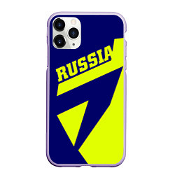 Чехол iPhone 11 Pro матовый Russia, цвет: 3D-светло-сиреневый