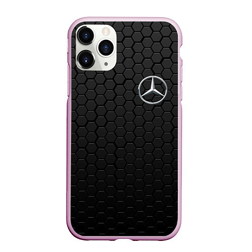 Чехол iPhone 11 Pro матовый MERCEDES-BENZ AMG / 3D-Розовый – фото 1