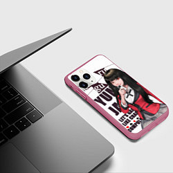 Чехол iPhone 11 Pro матовый Kakegurui, цвет: 3D-малиновый — фото 2