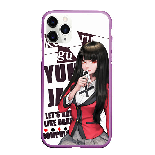 Чехол iPhone 11 Pro матовый Kakegurui / 3D-Фиолетовый – фото 1