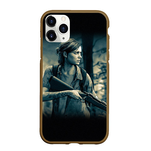 Чехол iPhone 11 Pro матовый THE LAST OF US спина Z / 3D-Коричневый – фото 1