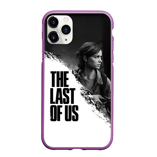 Чехол iPhone 11 Pro матовый THE LAST OF US 2 / 3D-Фиолетовый – фото 1