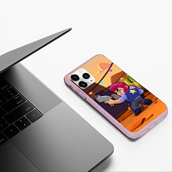 Чехол iPhone 11 Pro матовый Brawl Stars Colt, цвет: 3D-розовый — фото 2