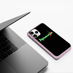 Чехол iPhone 11 Pro матовый Пеперонично, цвет: 3D-розовый — фото 2