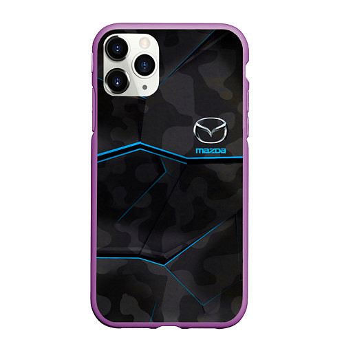 Чехол iPhone 11 Pro матовый MAZDA / 3D-Фиолетовый – фото 1