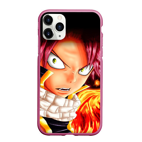 Чехол iPhone 11 Pro матовый FAIRY TAIL ХВОСТ ФЕИ / 3D-Малиновый – фото 1