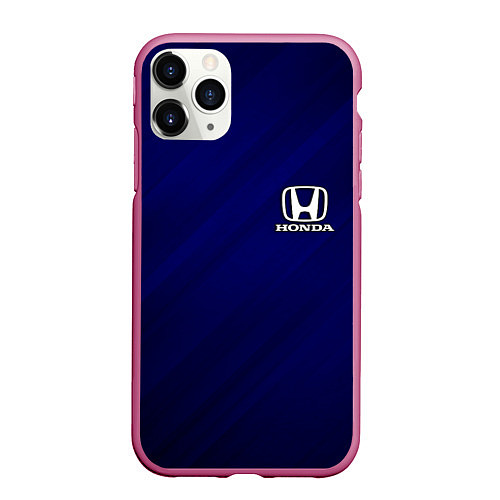 Чехол iPhone 11 Pro матовый HONDA / 3D-Малиновый – фото 1