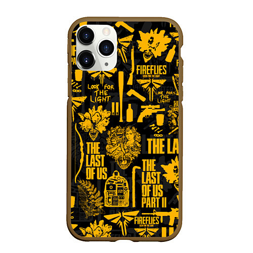 Чехол iPhone 11 Pro матовый THE LAST OF US 2 / 3D-Коричневый – фото 1