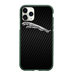 Чехол iPhone 11 Pro матовый Jaguar Z, цвет: 3D-темно-зеленый