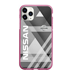 Чехол iPhone 11 Pro матовый NISSAN, цвет: 3D-малиновый