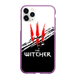 Чехол iPhone 11 Pro матовый The Witcher, цвет: 3D-фиолетовый