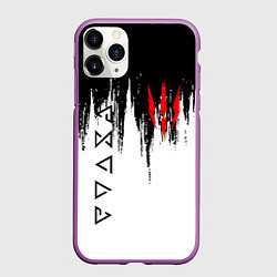 Чехол iPhone 11 Pro матовый The Witcher, цвет: 3D-фиолетовый