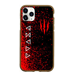 Чехол iPhone 11 Pro матовый The Witcher, цвет: 3D-коричневый