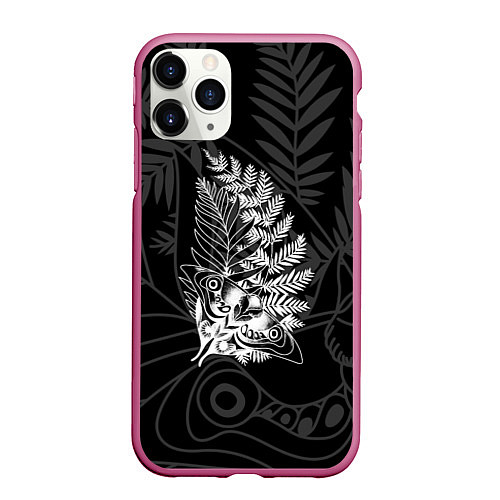 Чехол iPhone 11 Pro матовый ЭЛЛИ ТАТУИРОВКА / 3D-Малиновый – фото 1