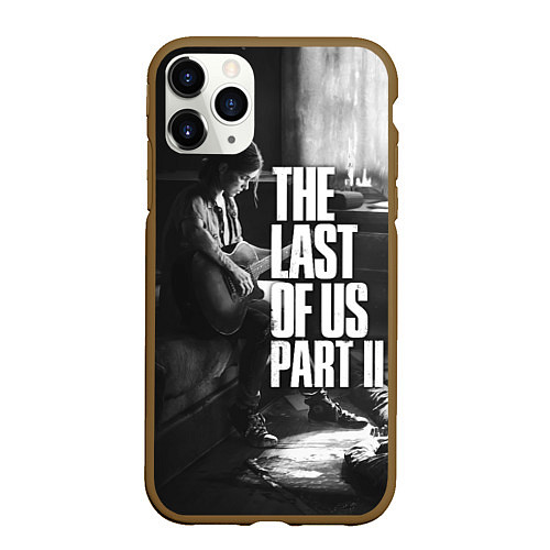 Чехол iPhone 11 Pro матовый The last of us part 2 tlou2 / 3D-Коричневый – фото 1